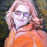 Diana oil on canvas 16" w x 20" h I painted this portrait from life.