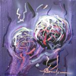 BUDDIES FOR ETERNITY acrylic on canvas 10 " x 10 "